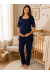 Effortt 6032 LACİVERT Lohusa Pijama Takımı